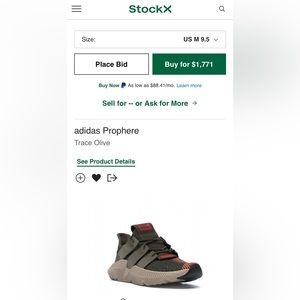 adidas prophere stockx
